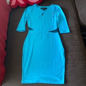 MIDI Kardashian blue dress